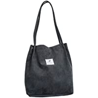  - koiry Bolso de Hombro Informal de Las señoras del totalizador de la Pana de Las Mujeres Bolso de Playa Reutilizable…